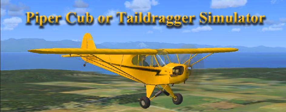  Taildragger Piper Cub Airplane  flight Simulator controls